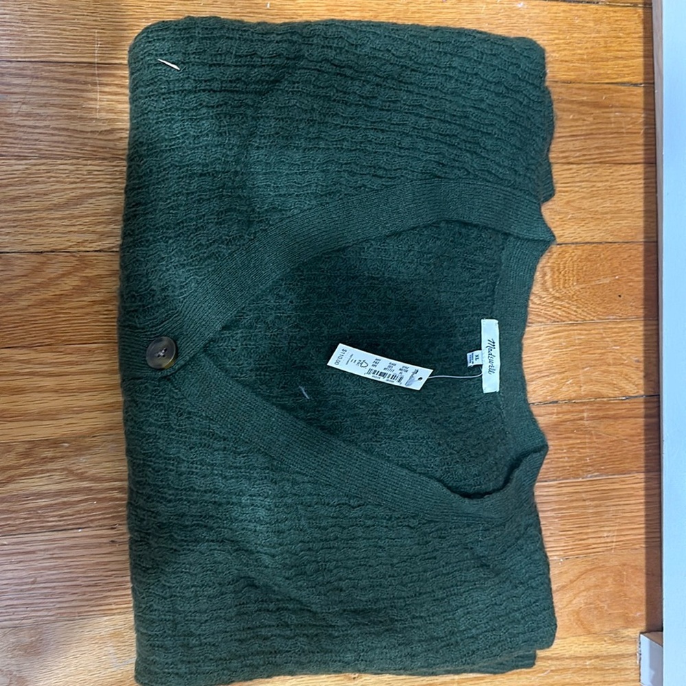 Green/pine sweater/cardigan heather